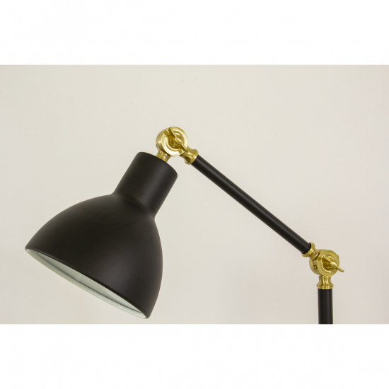 DUBLIN golvlampa, svart/matt m�ssing