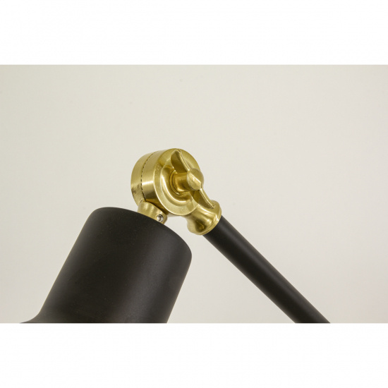 DUBLIN golvlampa, svart/matt m�ssing