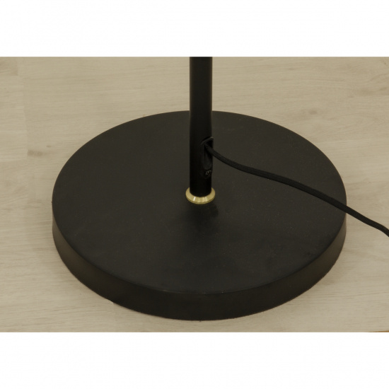 DUBLIN golvlampa, svart/matt m�ssing