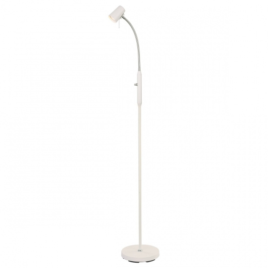 PILOT golvlampa, vit/krom