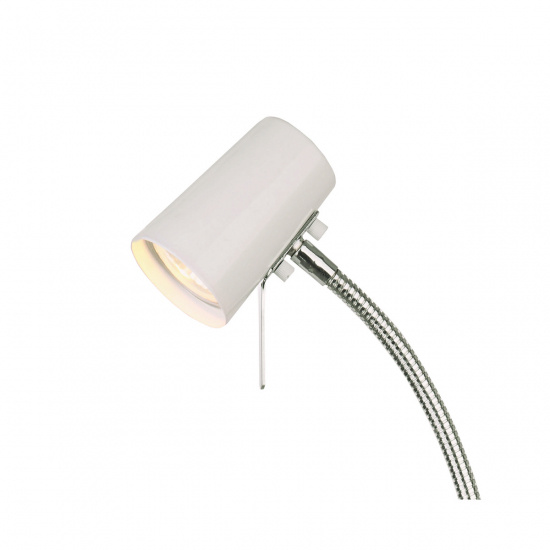 PILOT golvlampa, vit/krom