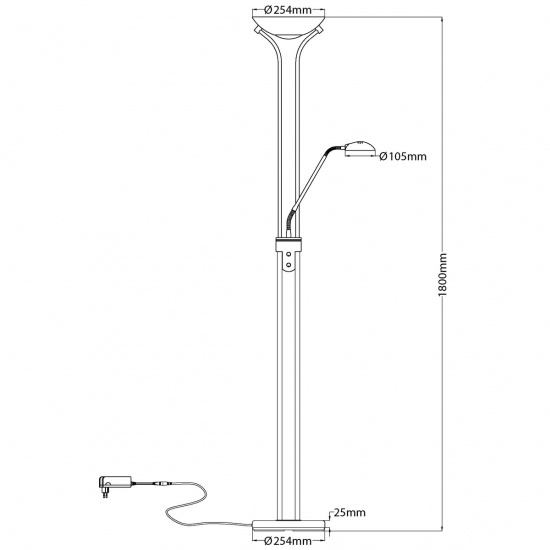 NICE golvuplight svartkr.