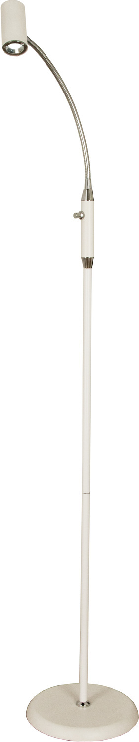 GUSTO golvlampa. vit/krom