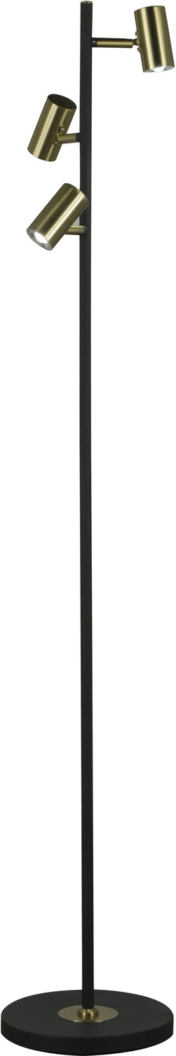 GUSTO golvlampa 3-arm, svart/m�ssing