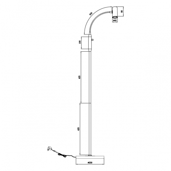 GUSTO golvlampa, svart/m�ssing