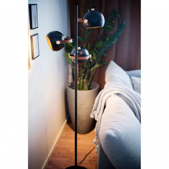 BOW golvlampa. 3-arm, svart