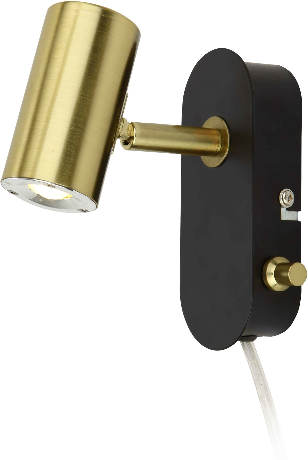 GUSTO v�ggspot, svart/m�ssing