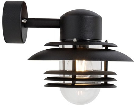 Mira v�gglampa IP23 D240 svartstruktur E27