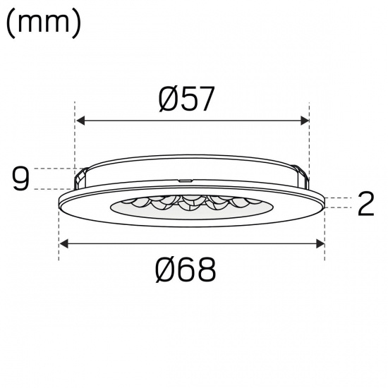 LED-Spot Slim, Varmvit 3000K 55� Alu