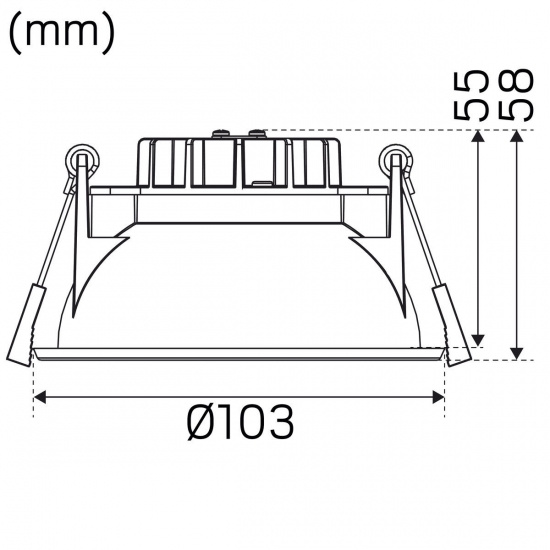 Globe G2 Recessed Vit 3000K