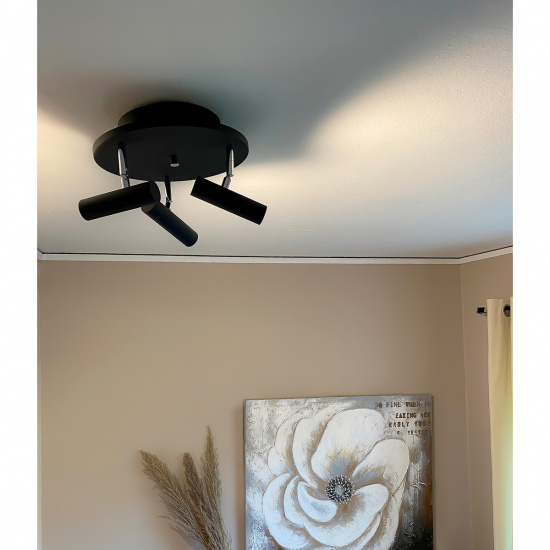 ARTIC takspot rund 3:a, svart