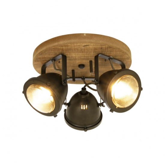 ALASKA takspot rund, j�rngr�/tr�