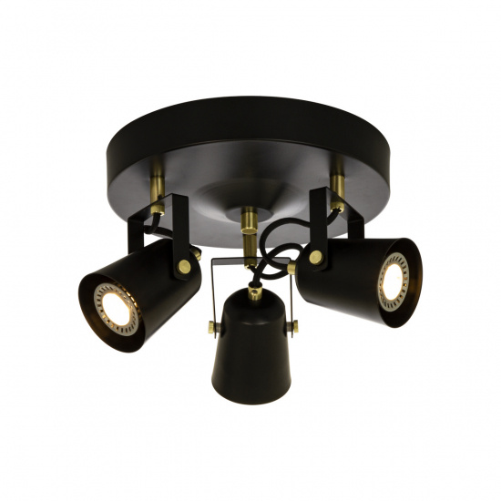 METZ takspot rondell, svart/matt m�ssing