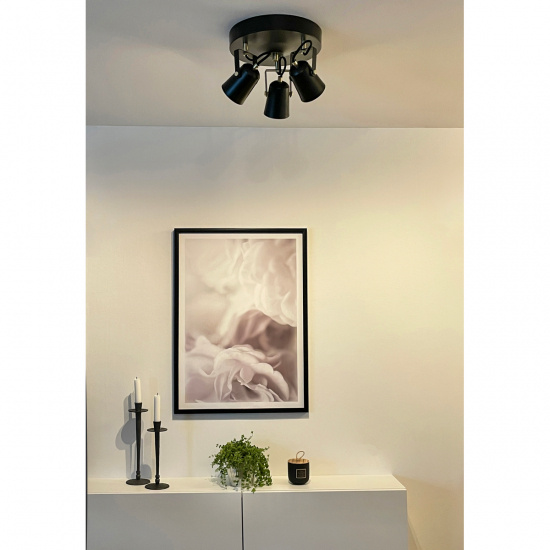 METZ takspot rondell, svart/matt m�ssing