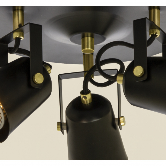 METZ takspot rondell, svart/matt m�ssing