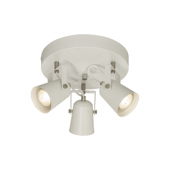 METZ takspot rondell, vit/st�l