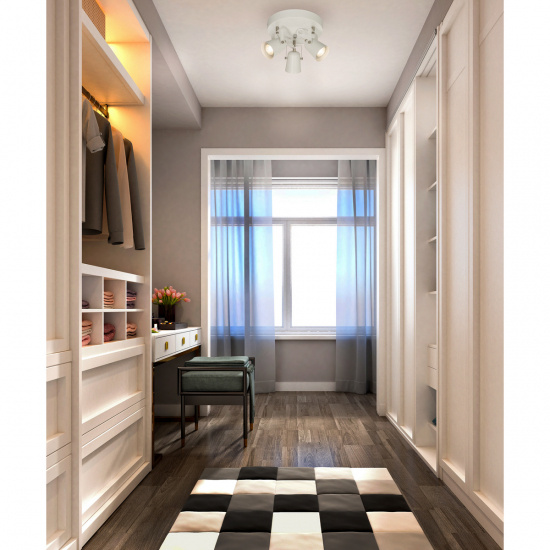 METZ takspot rondell, vit/st�l