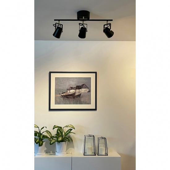 METZ takspot 3:a rak, svart /matt m�ssing