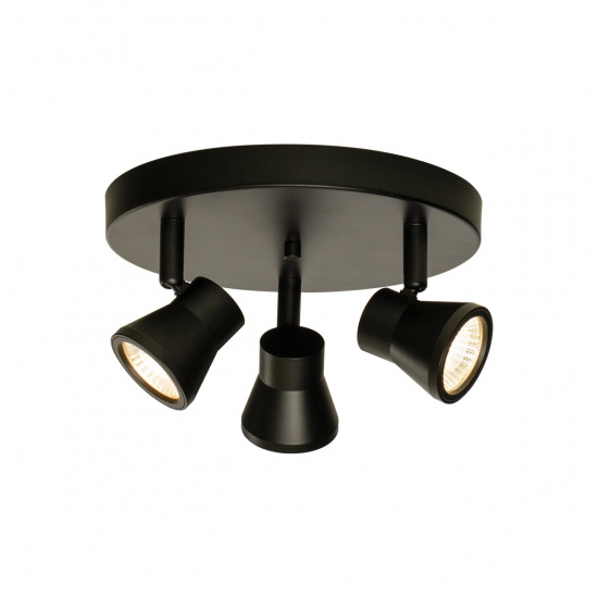 PLUTO takspot 3:a rund, svart