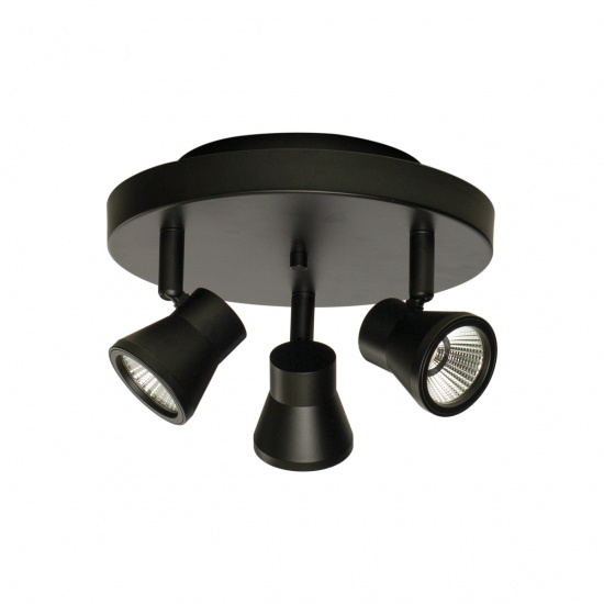 PLUTO takspot 3:a rund, svart