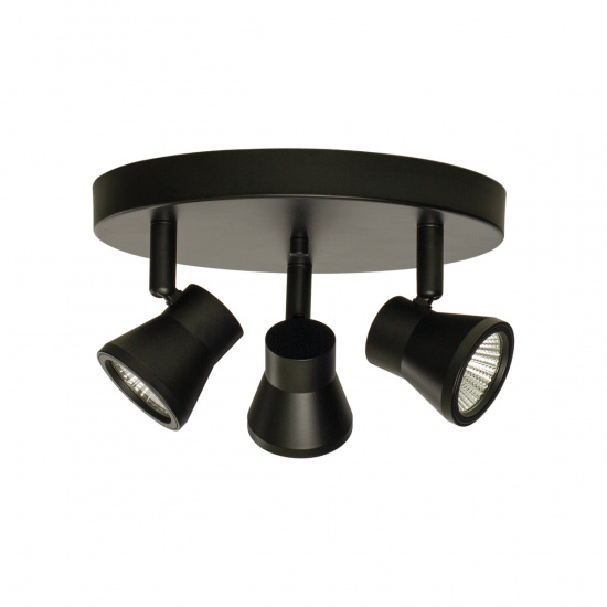 PLUTO takspot 3:a rund, svart