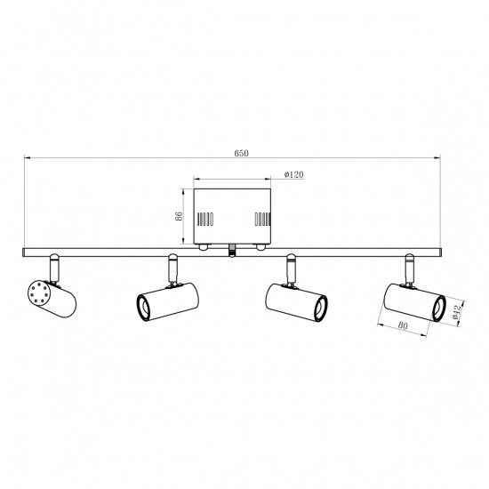 GUSTO takspot, rak 4:a, vit