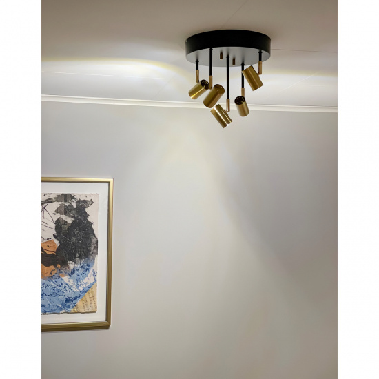 GUSTO takspot, svart/m�ssing