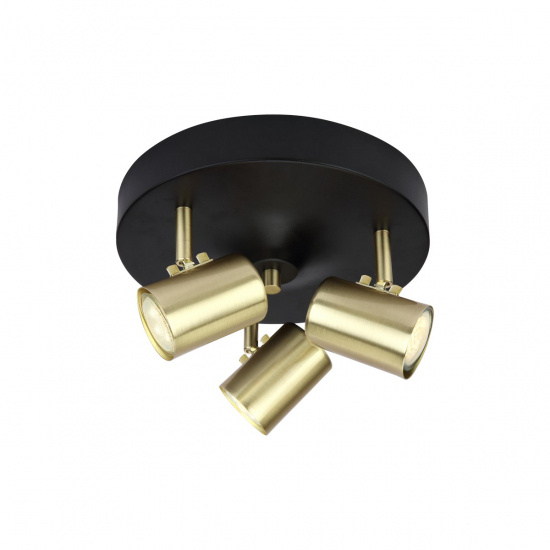 BALDER takspot, 3:a rund, svart/matt m�ssing