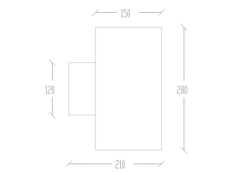 V�gg. MAGNUM cylinder I svart 10cm�