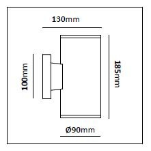 V�gg. HERON II alugr� LED