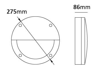 V�gg. DIPLOMA halv svart LED