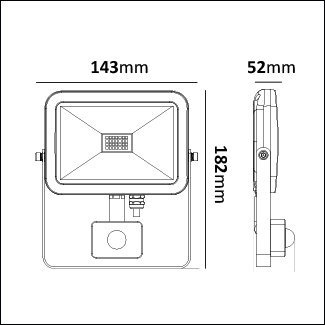 Str�lkastare ZATT MINI PIR 10W