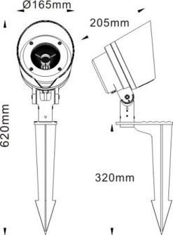 Markspett ACORN 36W 15� svart