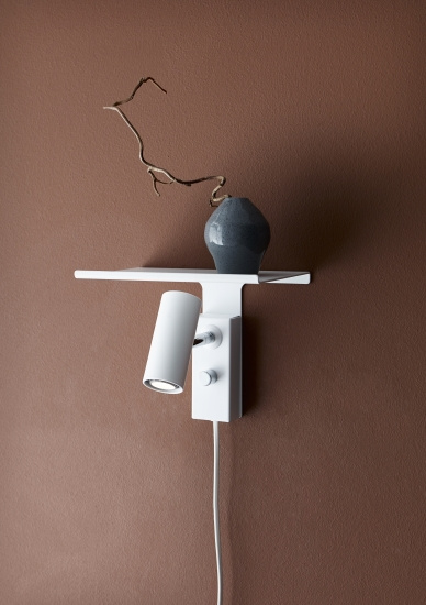 Cato wall shelf single flat white