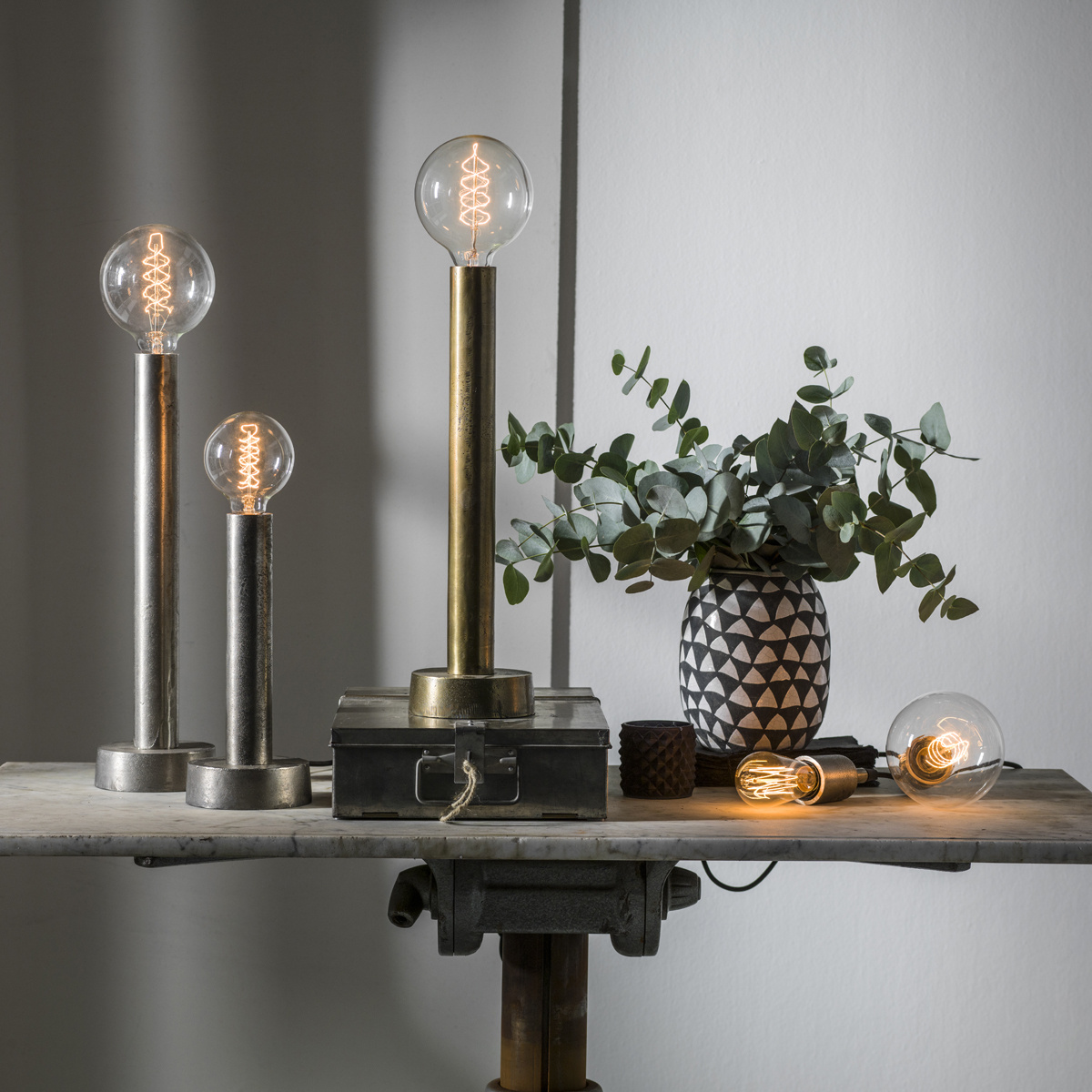 Notice lampfot, R�silver 30cm