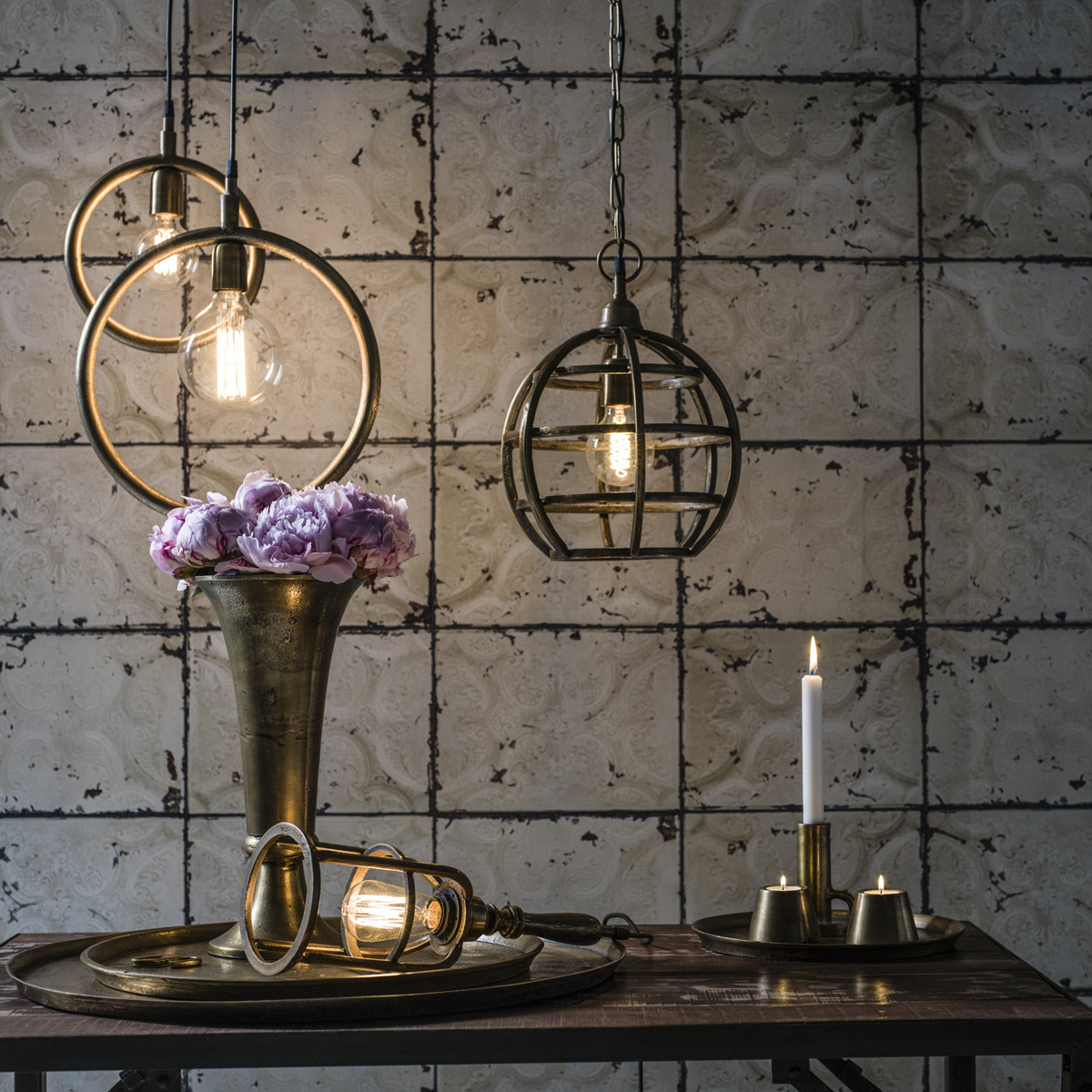 Bristol Taklampa, R�silver 41cm