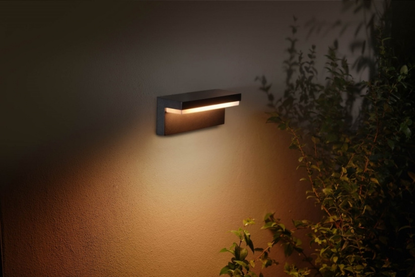 Nyro Hue WACA wall lantern black 1x13.5