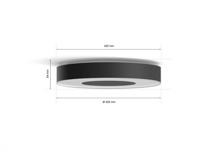 Infuse L Hue ceiling lamp black