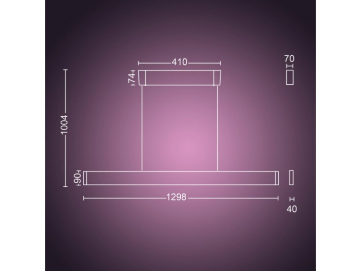 Ensis Hue pendant black 2x39W 24V