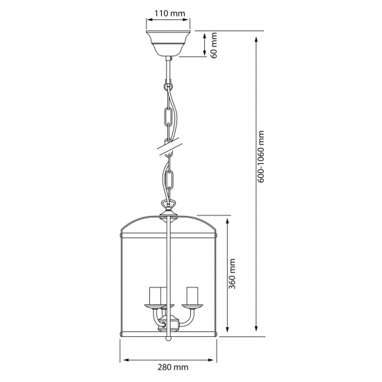 BUDGIE taklampa �28, krom