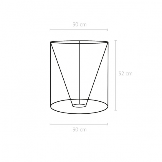 Celyn Ava lampsk�rm, Offwhite/svart 30cm