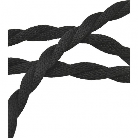 Takupph�nge tvinnad, Svart sladd 1,2m