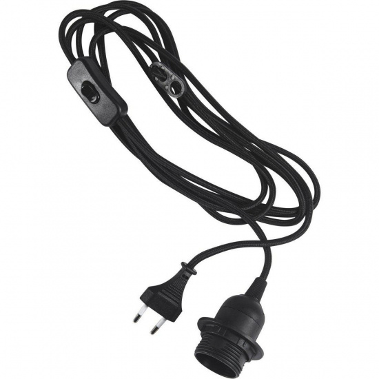 Sladdst�ll textil SV, 3,5m med brytare E27