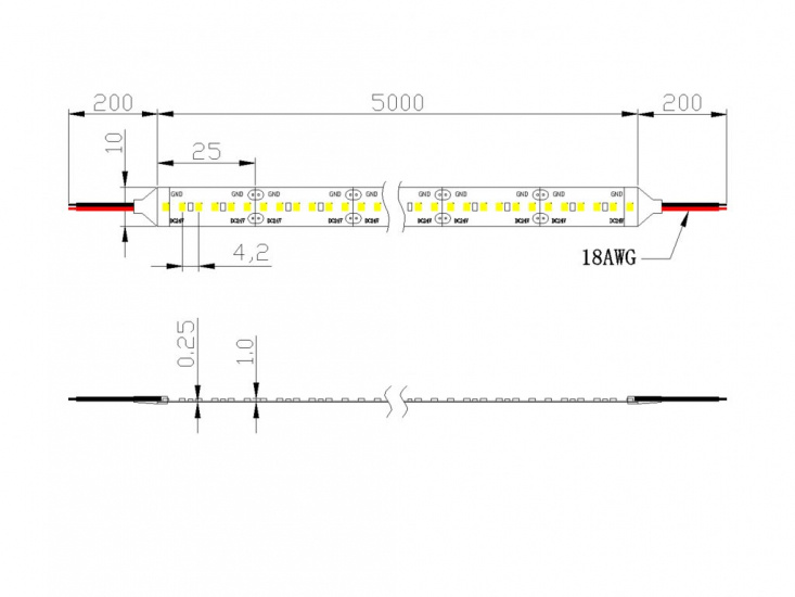 16w/m 24v 6000k - SMD2216