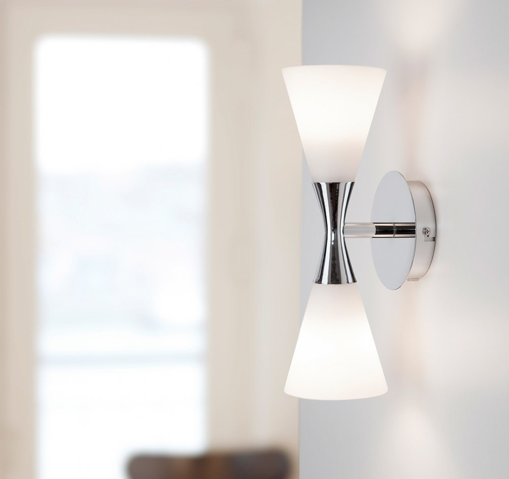 Harlekin v�gglampa Duo krom E14
