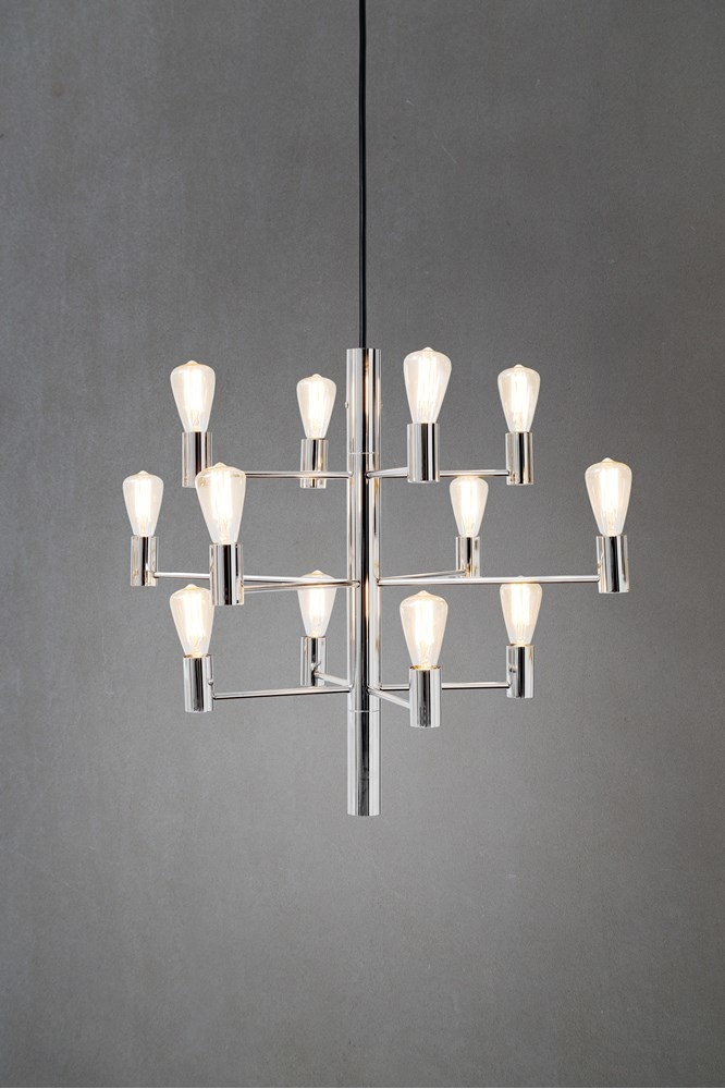 Manola chandelier 12 chrome E14