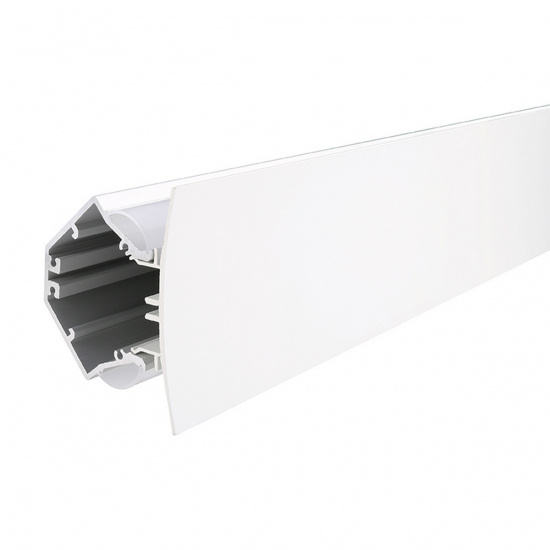 LG7676 Profile 76x76mm - opal diffuser / silver base